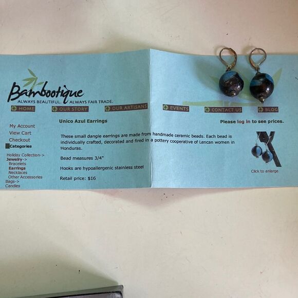 Handmade Ceramic Earrings & Bracelet - Picture 4 of 8
